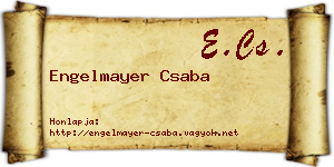 Engelmayer Csaba névjegykártya