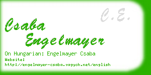 csaba engelmayer business card